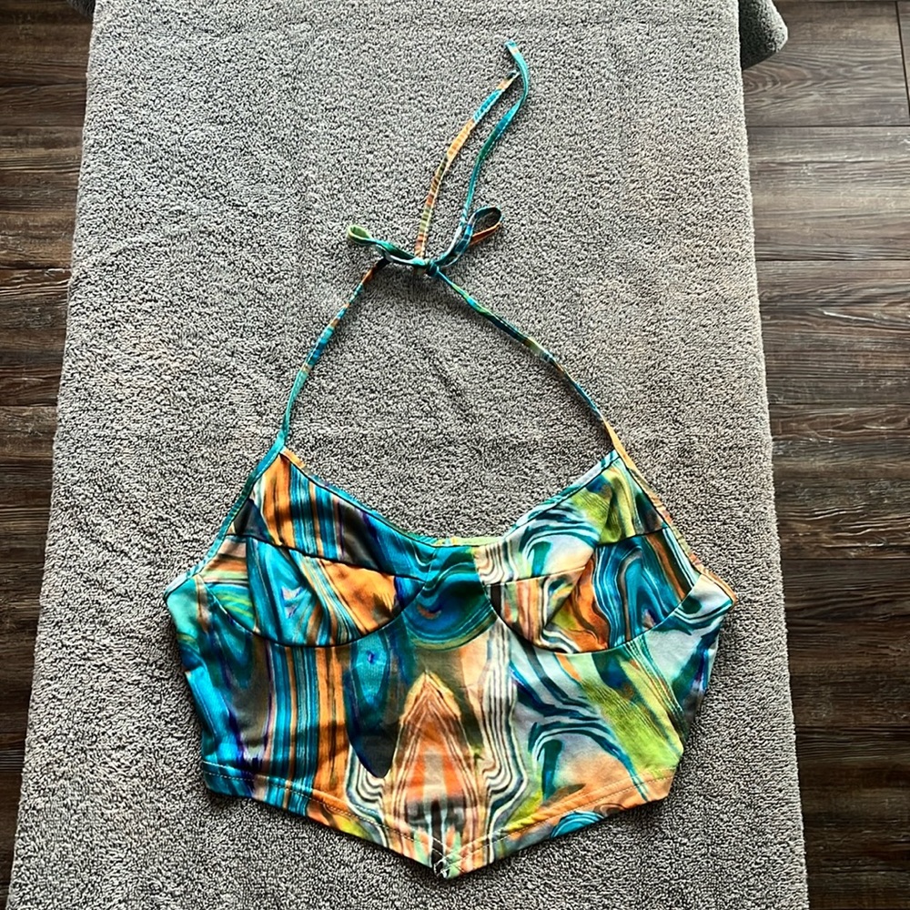 Marble Affect Halter Top